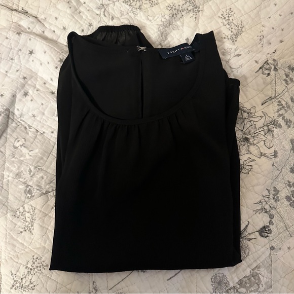 Tommy Hilfiger Black Relaxed Long Sleeve Blouse - Picture 4 of 4